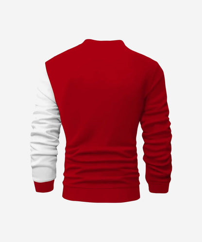 Men's Color Casual Baseball Collar Zipper Jacket