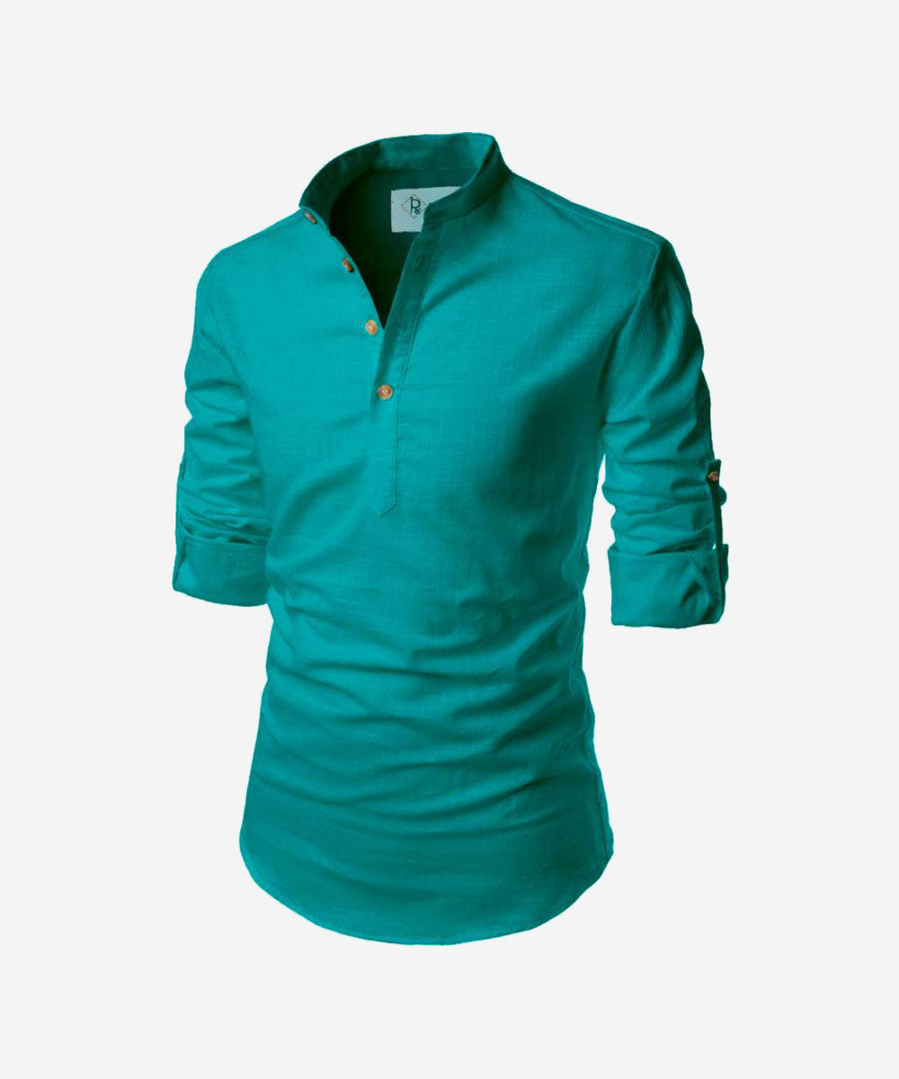 Men Solid Pure Cotton Straight T-Shirt For Men