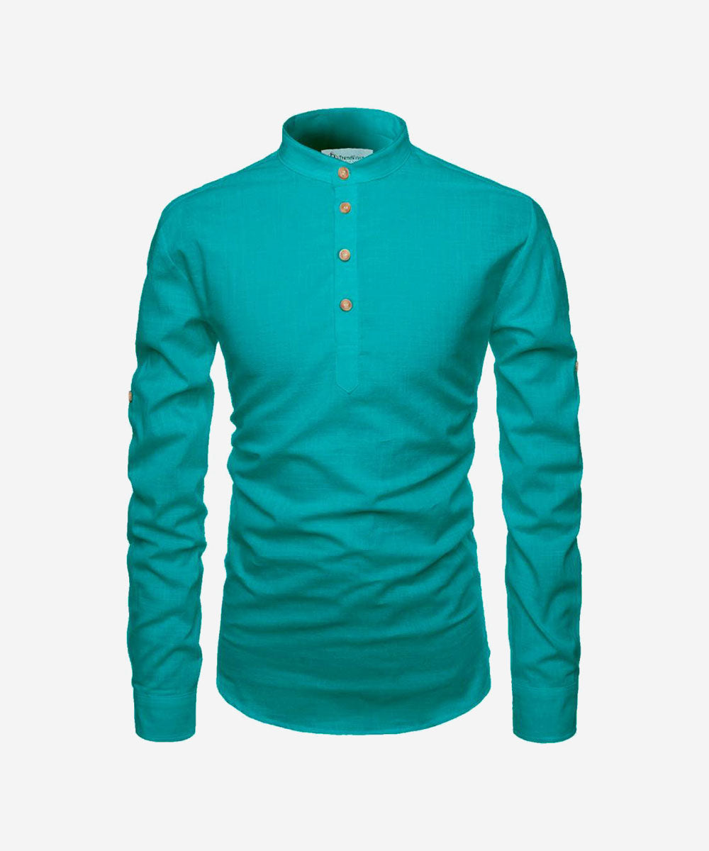 Men Solid Pure Cotton Straight T-Shirt For Men