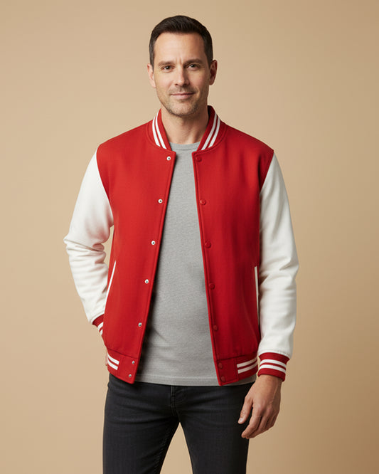 Men's Color Casual Baseball Collar Zipper Jacket