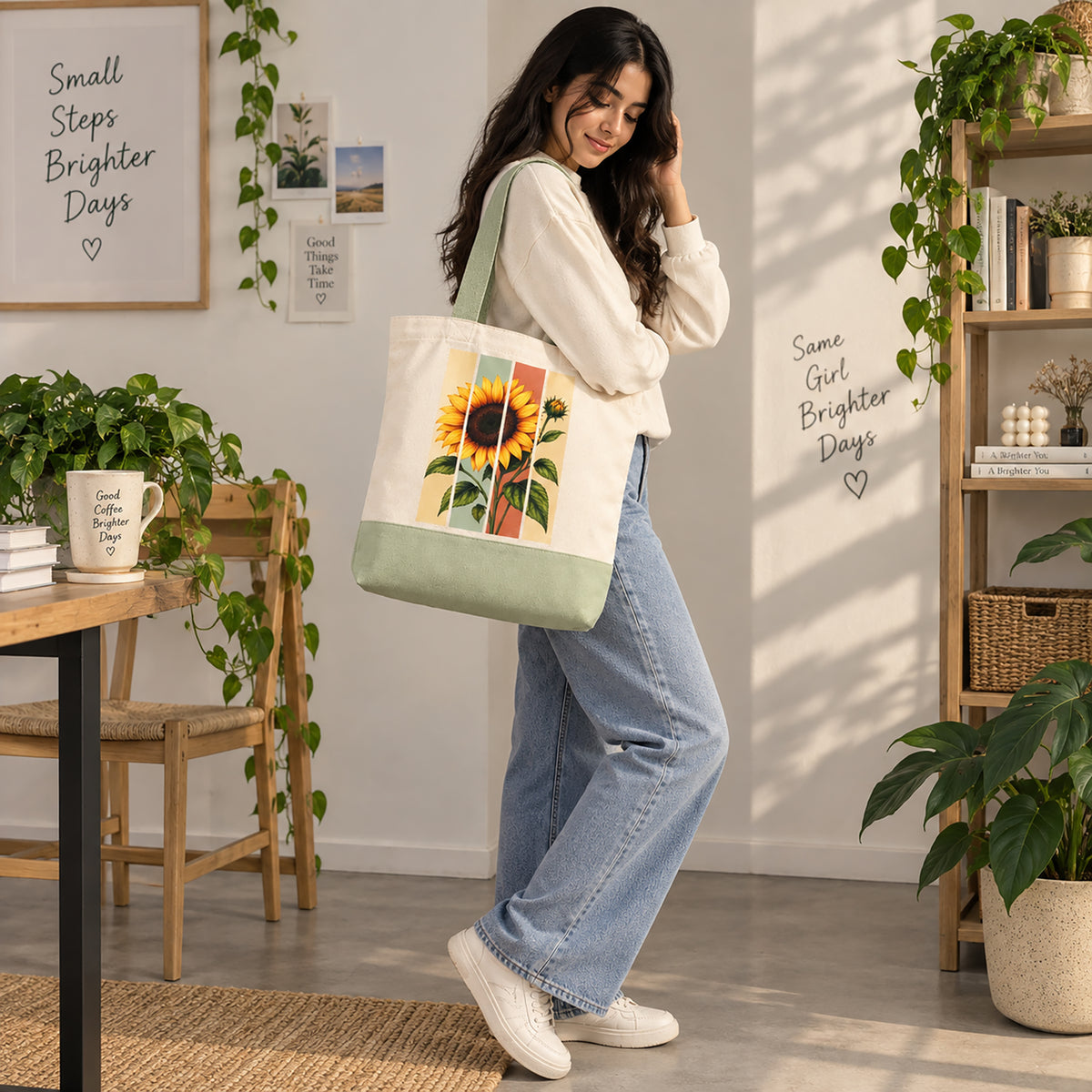 Flower Printed Tote