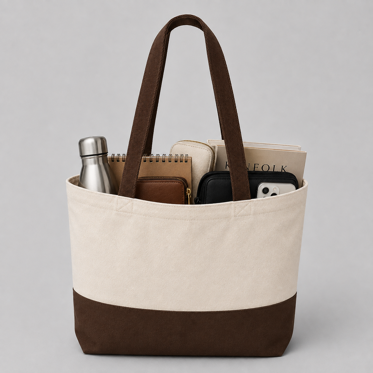 Mocha Canvas Tote