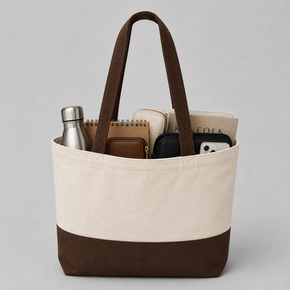 Mocha Canvas Tote