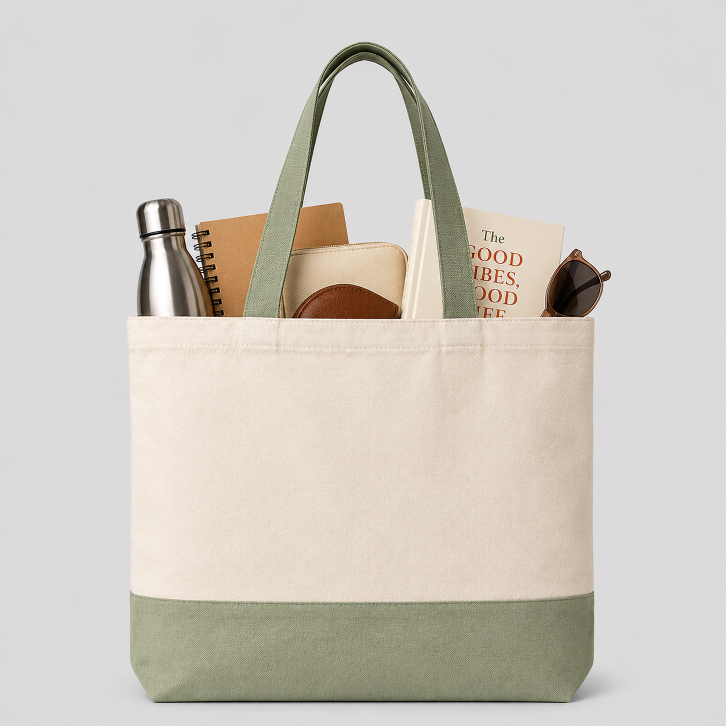 Sage Canvas Tote