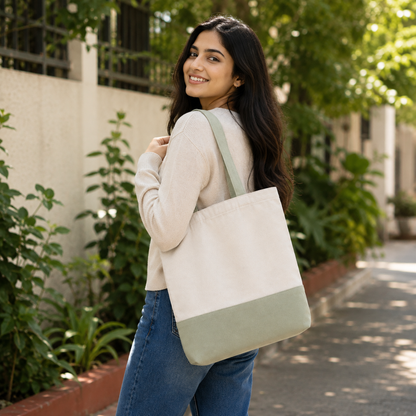 Sage Canvas Tote